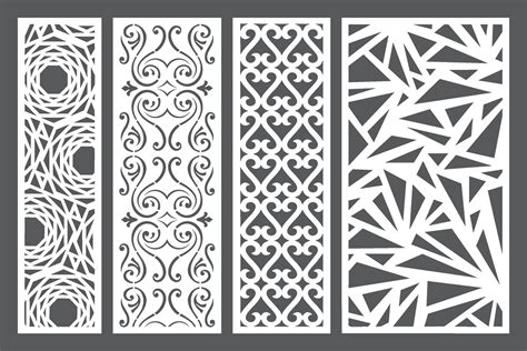 Set Jali Design For Jali Laser Cnc Graphic 26099245 Vector Art At