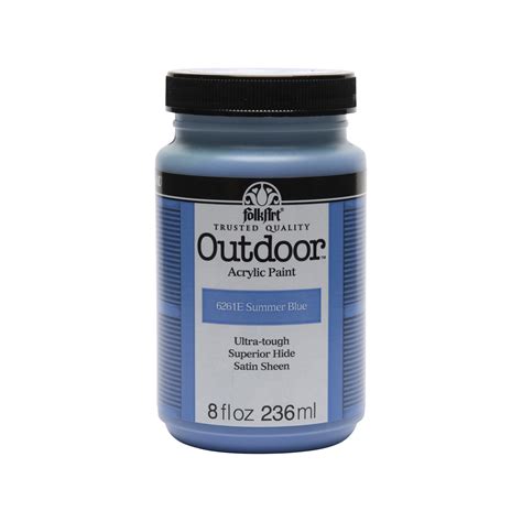 Folkart Outdoor Summer Blue Acrylic Paint 8 Fl Oz