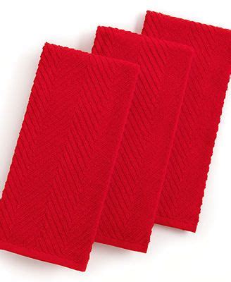 Martha Stewart Collection Red Kitchen Towels Set Of 3 Created For