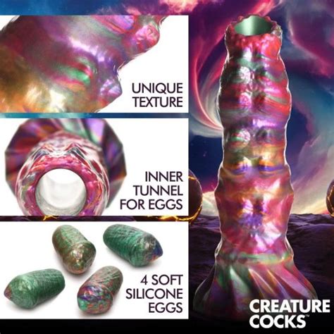 Creature Cocks Larva Silicone Ovipositor Dildo With Eggs Sex Toys At