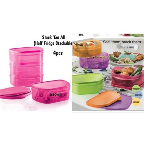 Tupperware Stack N Chill Stack Em All 4 650ml Shopee Malaysia