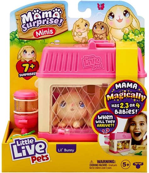 Little Live Pets Mama Surprise Minis Lil Bunny Interactive Toy Brown