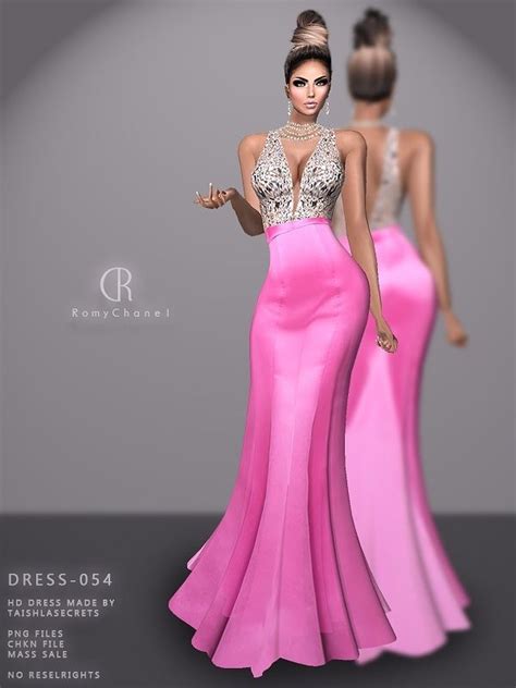 Rc Dress 054 Dress Sims 4 Mods Clothes Glamour Dress