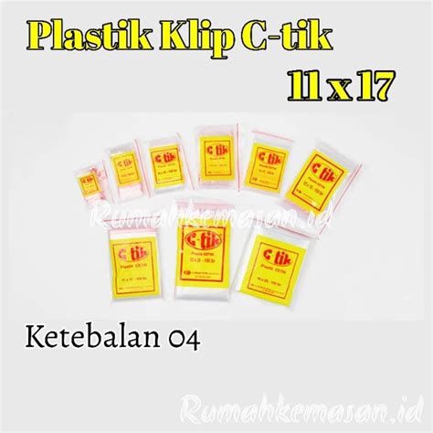 Jual 11x17 Kantong Plastik Klip Ctik Ziplock Bening 11x17 Ketebalan