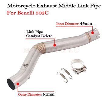 Slip On Moto Escape System Motorcycle Exhaust Middle Link Pipe