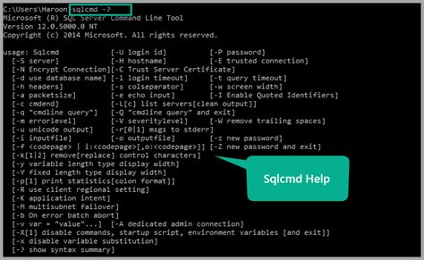 Connecting To SQL Server Using SQLCMD Utility