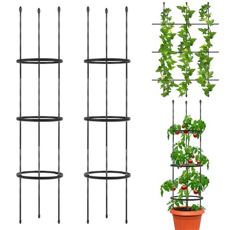 Deaunbr 2 Pack Garden Trellis And Tomato Cages Plant Supports Plant Trellis For Climbing Plants