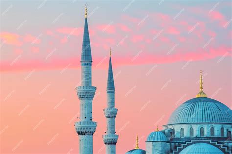 Premium Photo The Blue Mosque At Sunset