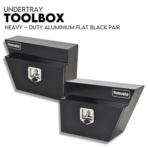 600mm Underbody Ute Tray Toolbox Set Black Aluminium Major 4x4