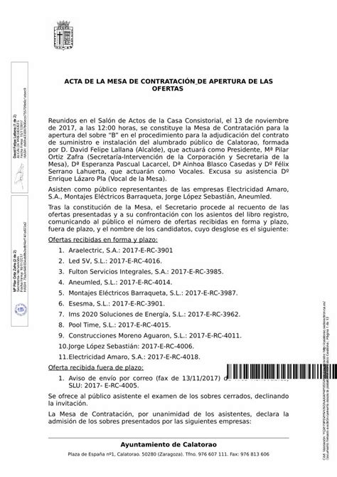 Pdf Acta De La Mesa De Contrataci N De Apertura De Las Web Dpz Es