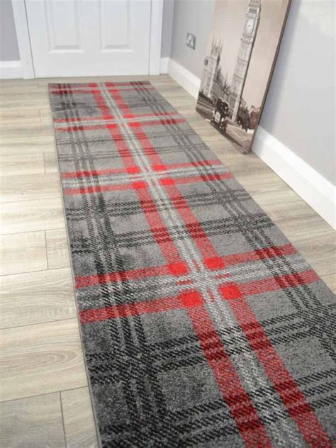 Glendale Grey Red Tartan – Rugs Supermarket