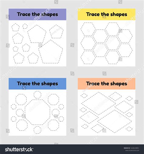 Vector Illustration Educational Tracing Worksheet Kids Stock Vector ... 