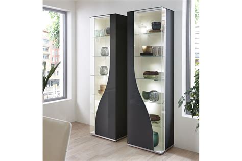 Vitrine CURVE 50 von LEONARDO living schiefer Möbel Letz Ihr Online