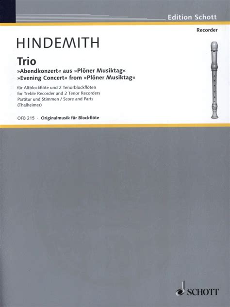 Trio Von Paul Hindemith Im Stretta Noten Shop Kaufen