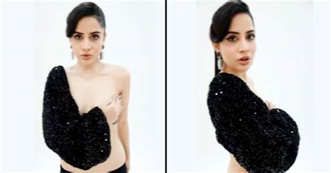 SEXY Pics Video Urfi Javed Goes SEMI NUDE Wears Only A Shimmery