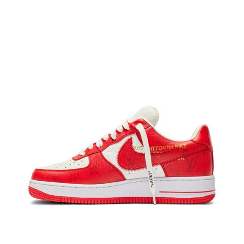 Nike, Louis Vuitton Louis Vuitton X Nike Air Force 1 Low Red | Size 6 ...