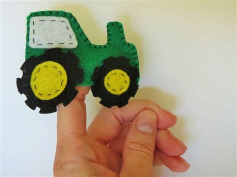 Tractor Finger Puppet Finger Puppet Tractor Puppet Tractor Felt Puppets