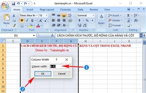 Cách Chỉnh Kích Thước độ Rộng Của Hàng Và Cột Trong Excel Nhanh