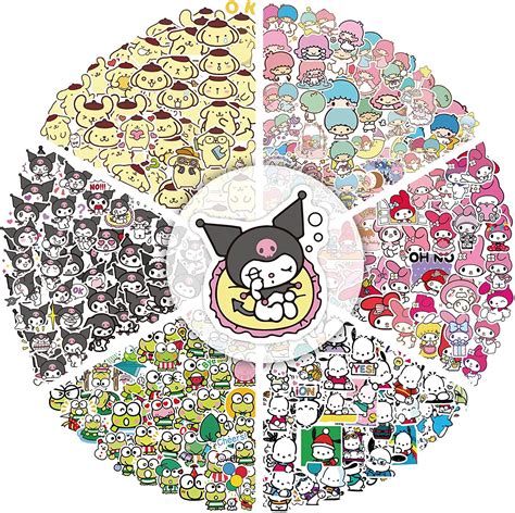 Amazon.com: Kawaii Cartoon Stickers 300PCS, Waterproof Stickers Laptop ...