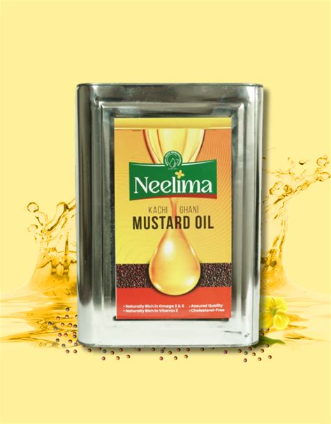 Neelima Kachi Ghani Pure Mustard Oil Tin 15L Goyal Agro