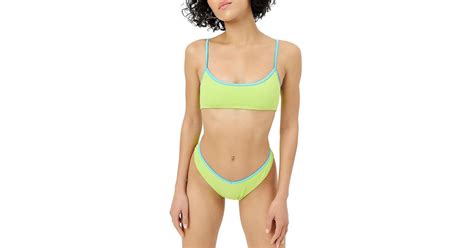 Frankie S Bikinis Synthetic Enzo Bottom In Emerald Green Lyst Hot Sex