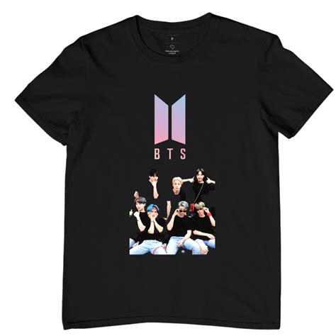 Camisa Bts Army Logo Estampa Central Shopee Brasil