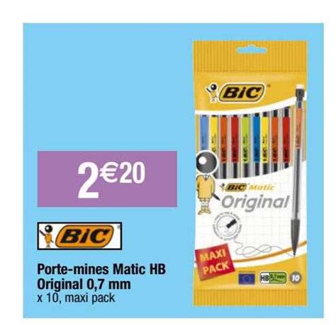 Promo Porte Mines Matic Hb Original 0 7 Mm Bic Chez Migros France