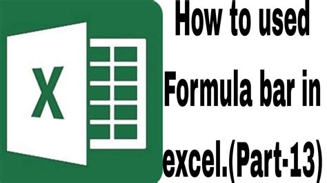 Formula Bar Used Text And Logic Functionpart 13 Youtube