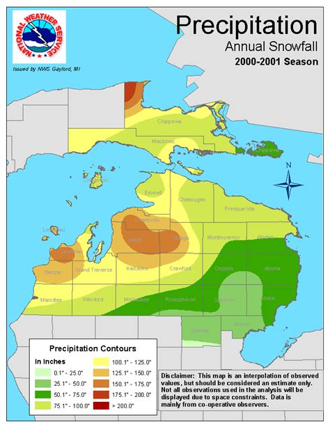 Michigan Snow Depth Map - Atlanta On A Map