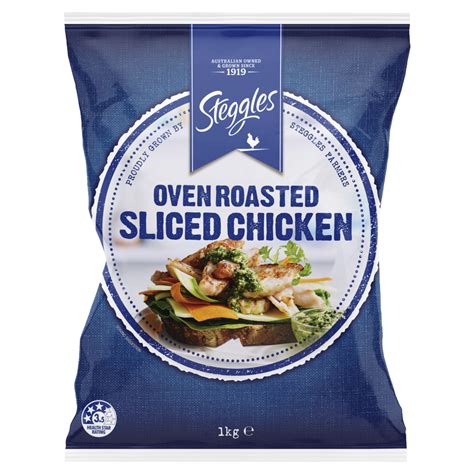 Steggles Oven Roasted Sliced Chicken Kg Steggles