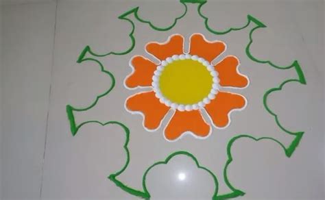 Diwali Special Deepak Rangoli Design - Step By Step - Art & Craft Ideas