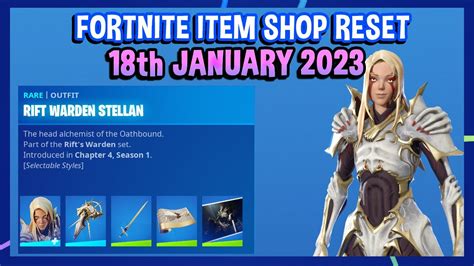 New Rift Warden Stellan Bundle Fortnite Item Shop Reset 18th January 2023 Youtube