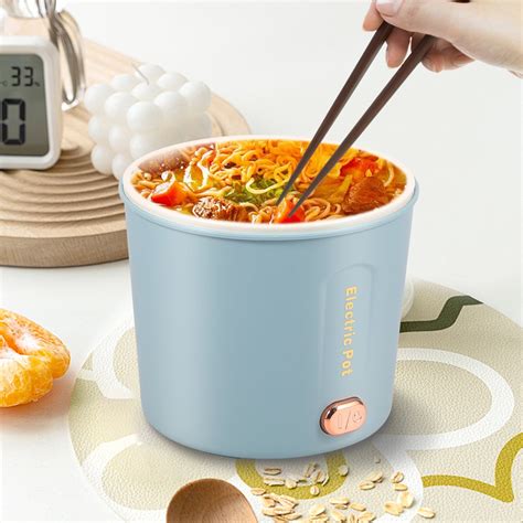 Electric Hot Pot Us W V L Round Mini Electric Pot Portable Mini Ramen Cooker With Over