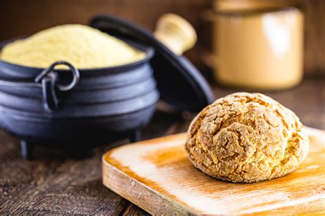 Traditional Brazilian Biscuit Called Broa De Milho Ou De Fubá Made With