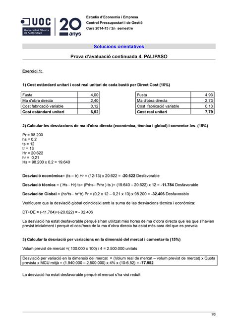 PAC4 Palipaso solució Estudis dEconomia i Empresa Control