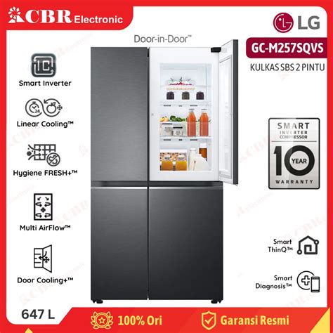 Jual Kulkas Lg Side By Side Pintu Gc M Sqvs L Inverter