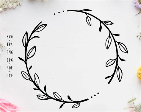 Laurel Wreath Svg Leaves Frame Svg Laurel Frame Svg Branch Etsy