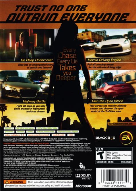 Need For Speed Undercover Cover Or Packaging Material Mobygames