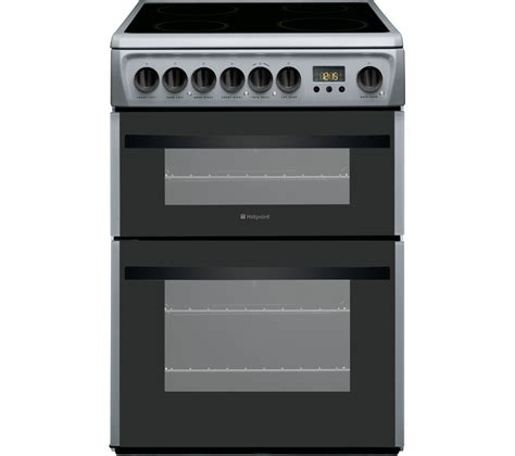 Buy Hotpoint Dcn60s 60 Cm Electric Ceramic Cooker Silver Free Delivery Currys