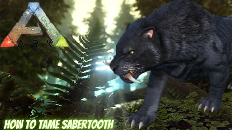 Ark Survival Mobile How To Tame Sabertooth In Easy To Way Youtube