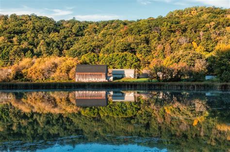 Autumn Forest Reflecting in Lake · Free Stock Photo