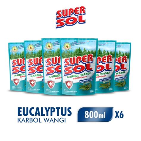 Jual Supersol Karbol Wangi Eucalyptus Ml X Pcs Shopee Indonesia