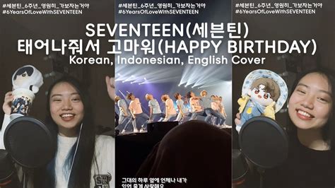 Seventeen 태어나줘서 고마워 Happy Birthday Korean Indonesian English