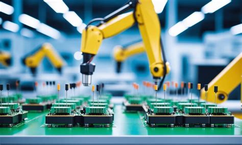 Advanced High Precision Robot Arms On Fully Automated Pcb Assembly Line