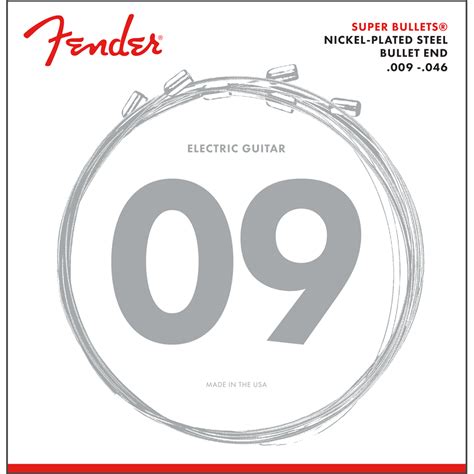 Fender 9 46 Super Bullet Strings Nickel Plated Steel Bullet End 325