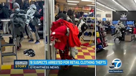 Lapd Arrests 18 Suspected In Organized Retail Store Thefts Valued At