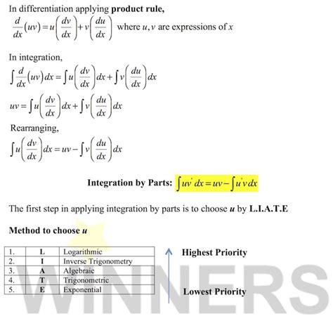 Integrating By Parts