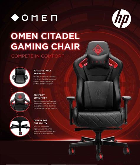 Hp Omen Citadel Gaming Chair Furniture Home Living Furniture