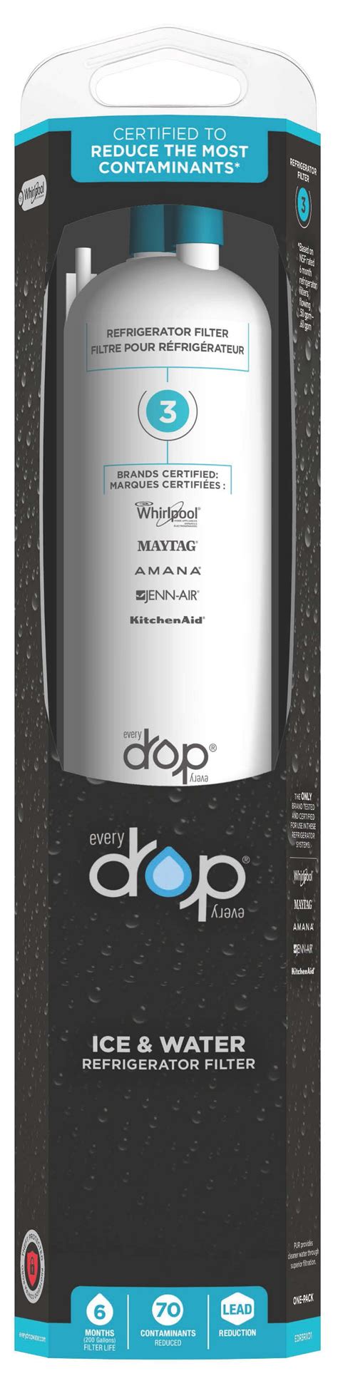 EveryDrop Refrigerator Water Filter 3 EDR3RXD1 Walmart