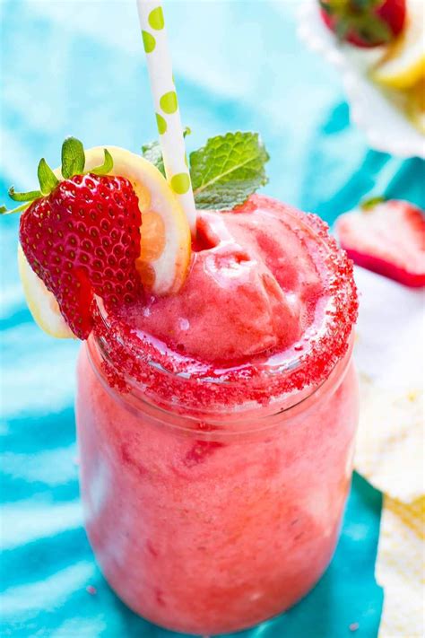 Frozen Strawberry Lemonade In Minutes Oh Sweet Basil